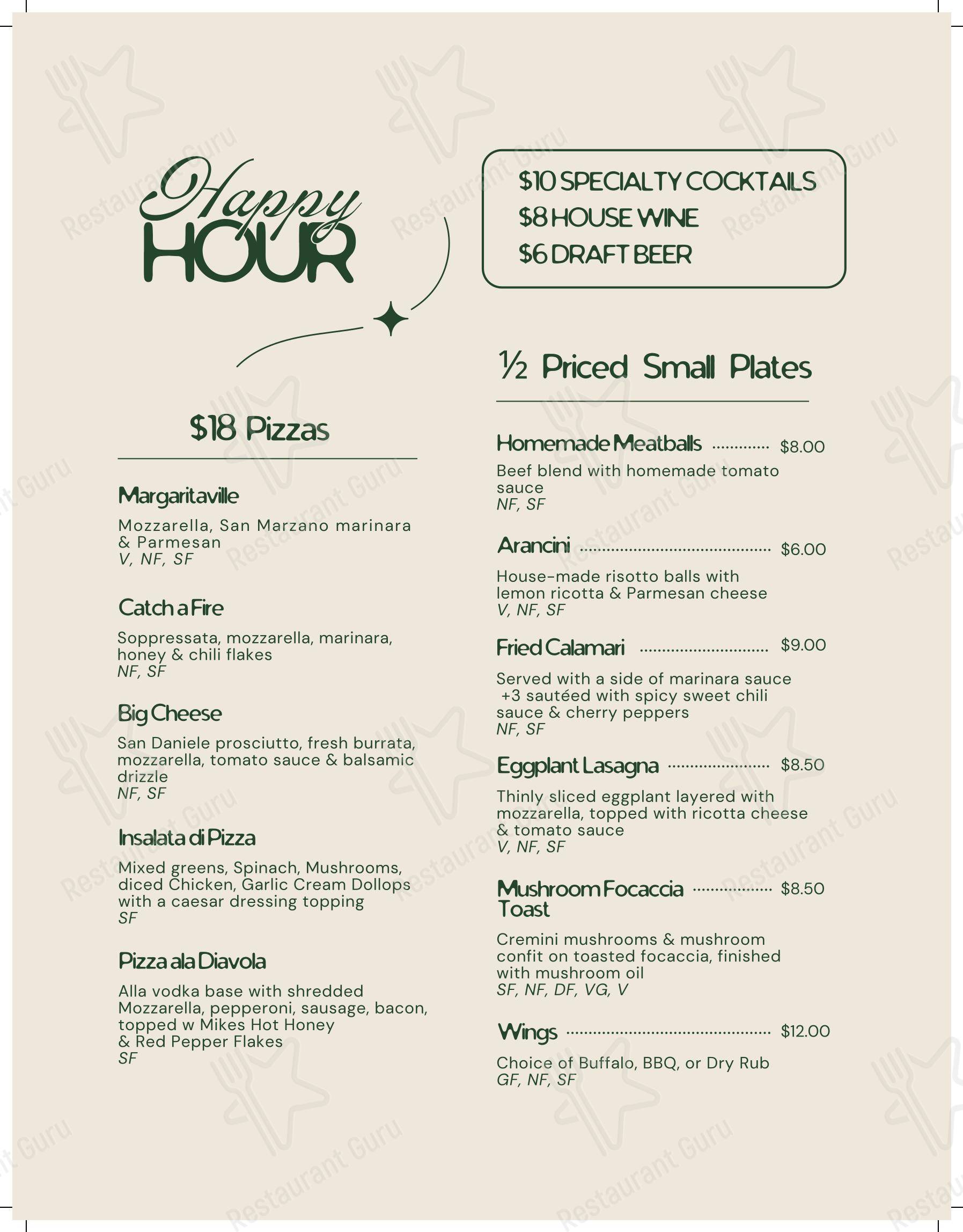 Ella's в Хантингтоне - Lunch Menu