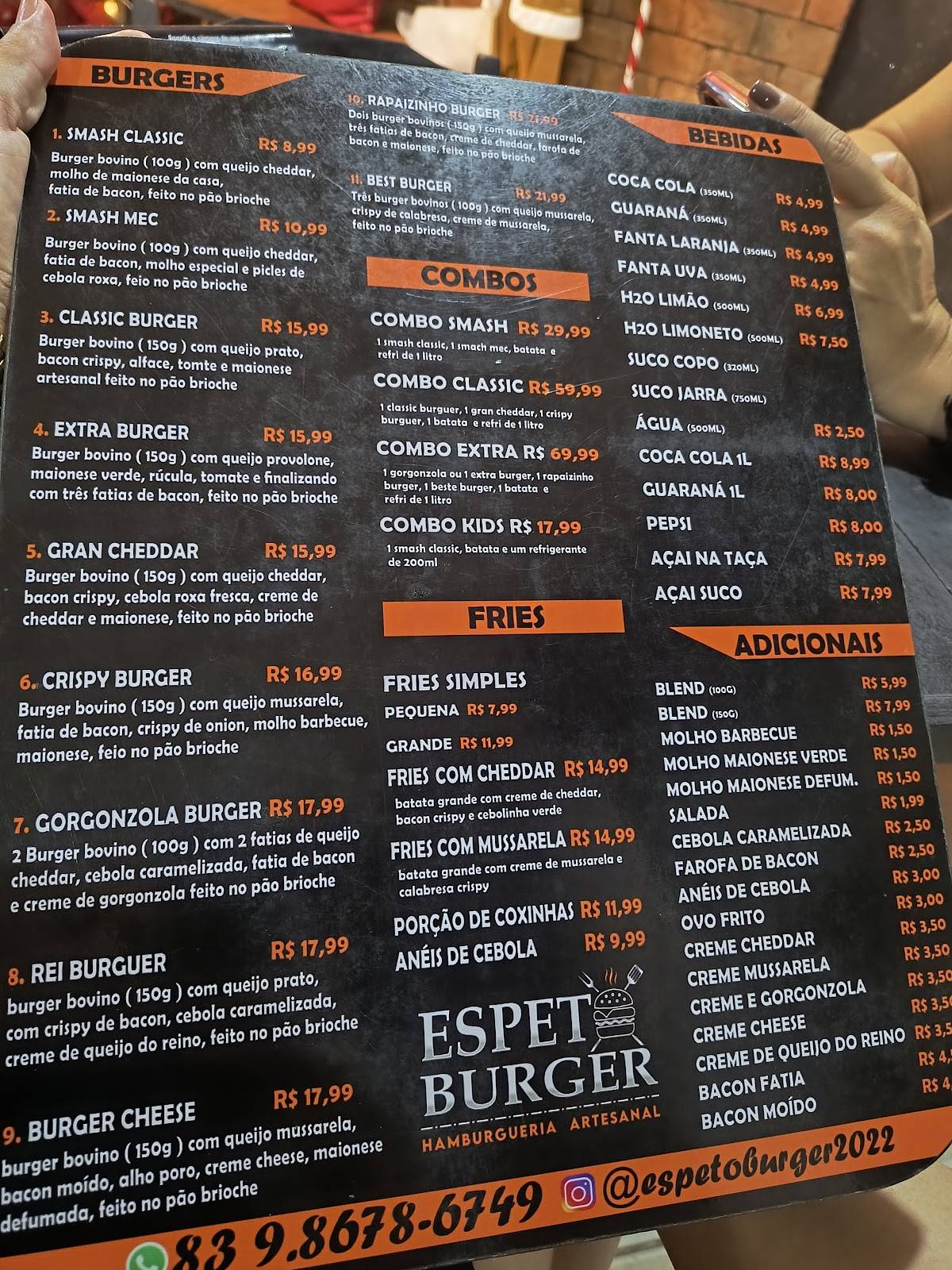 EspetoBurger - Hamburgueria Artesanal меню