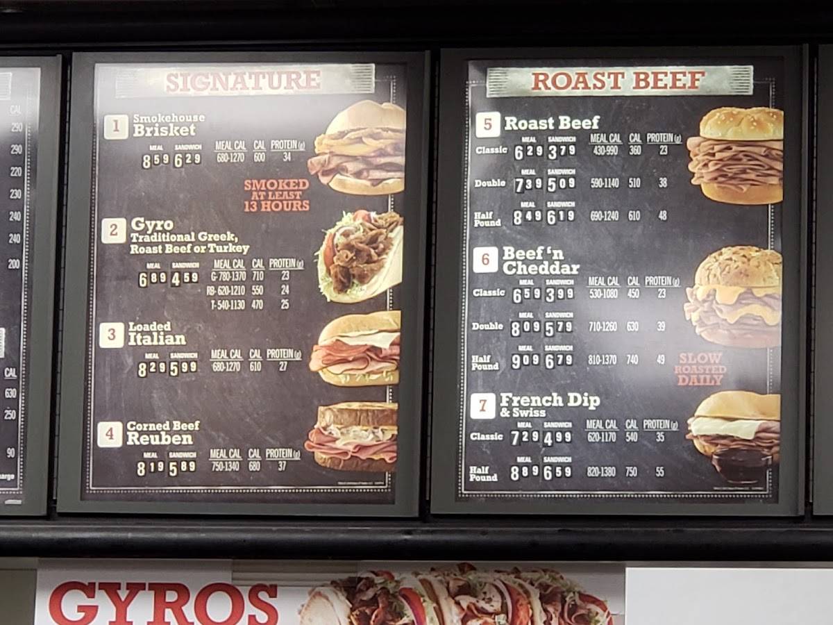 Arby's меню
