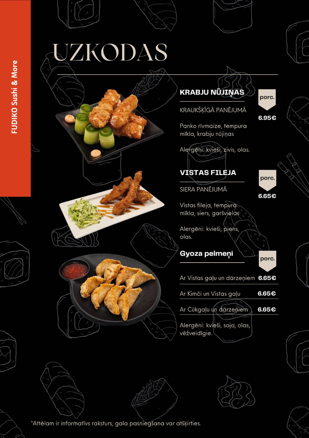 FUDIKO Sushi меню