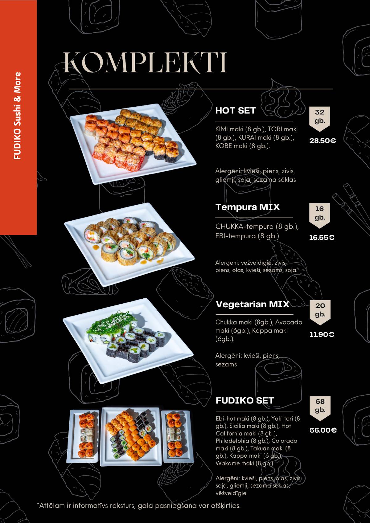 FUDIKO Sushi меню