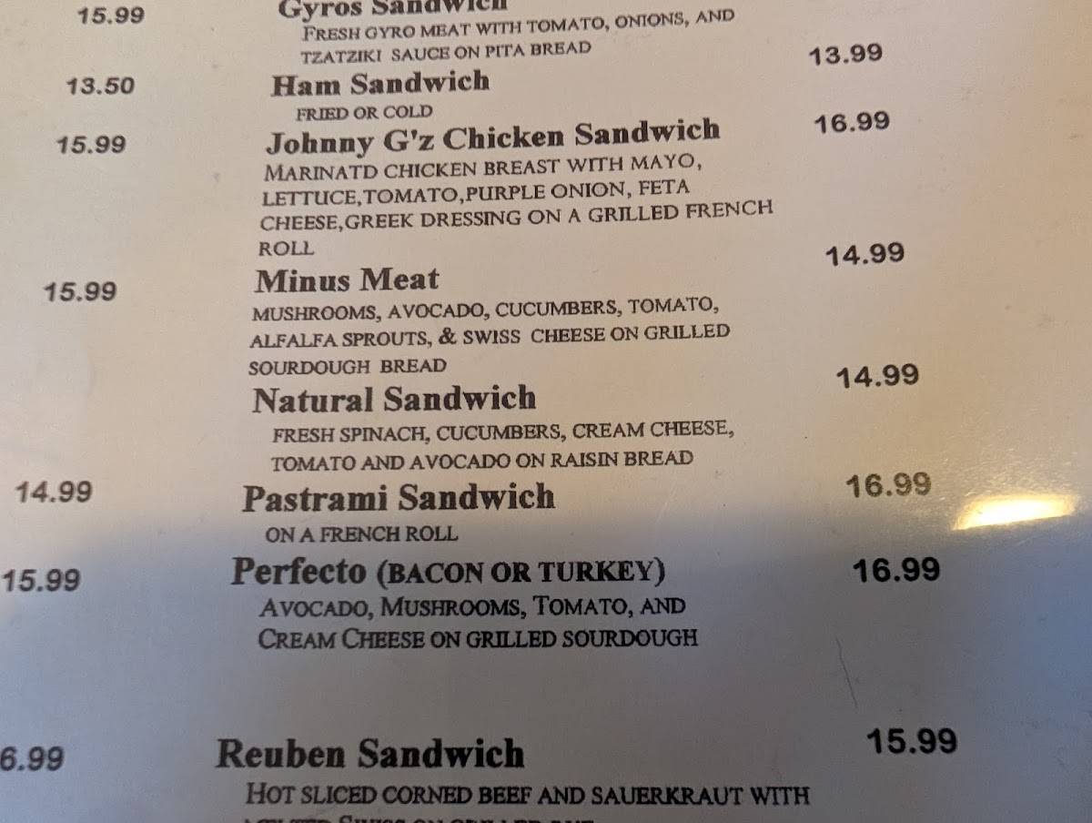 Fallbrook Cafe меню