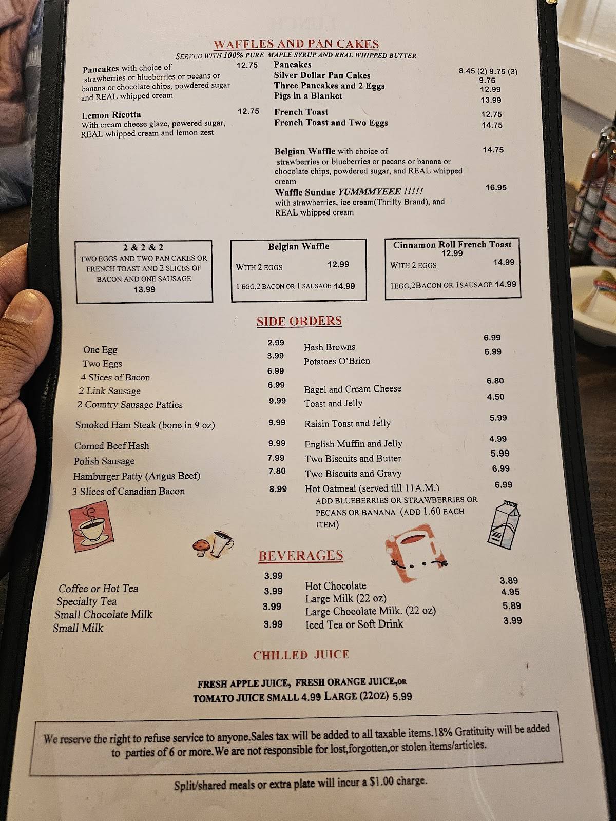 Fallbrook Cafe меню
