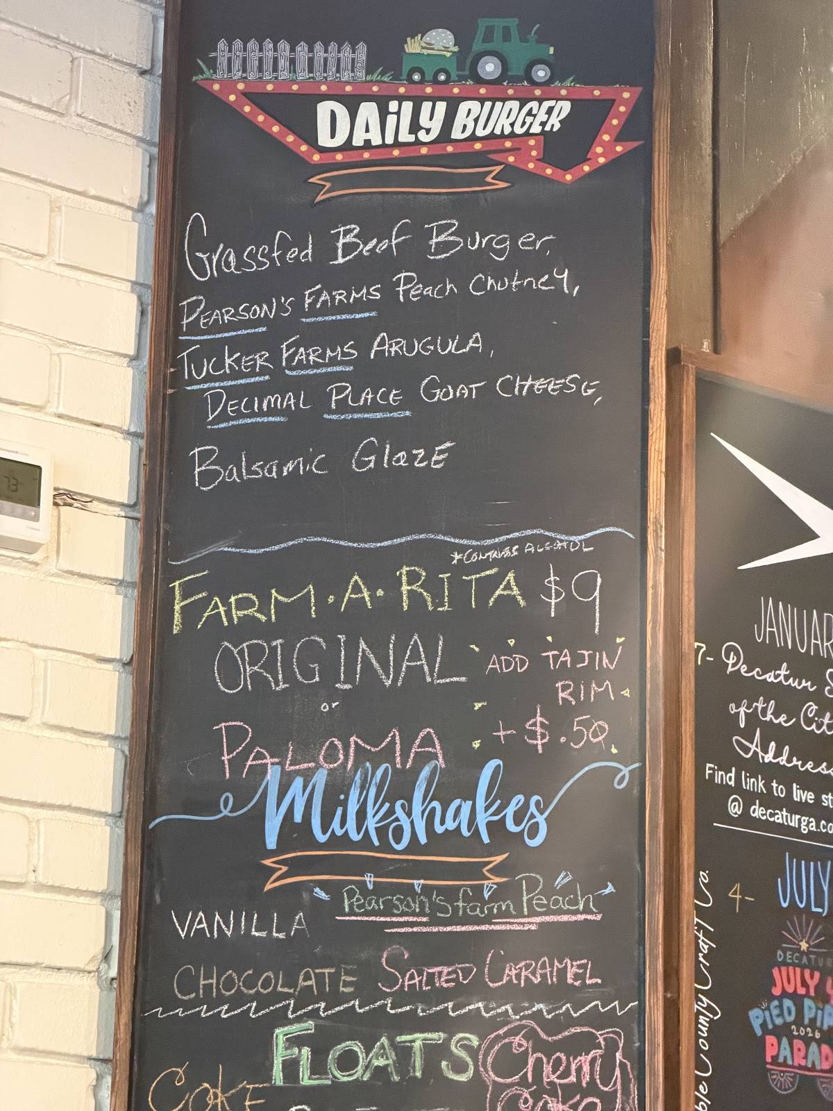Farm Burger Decatur меню