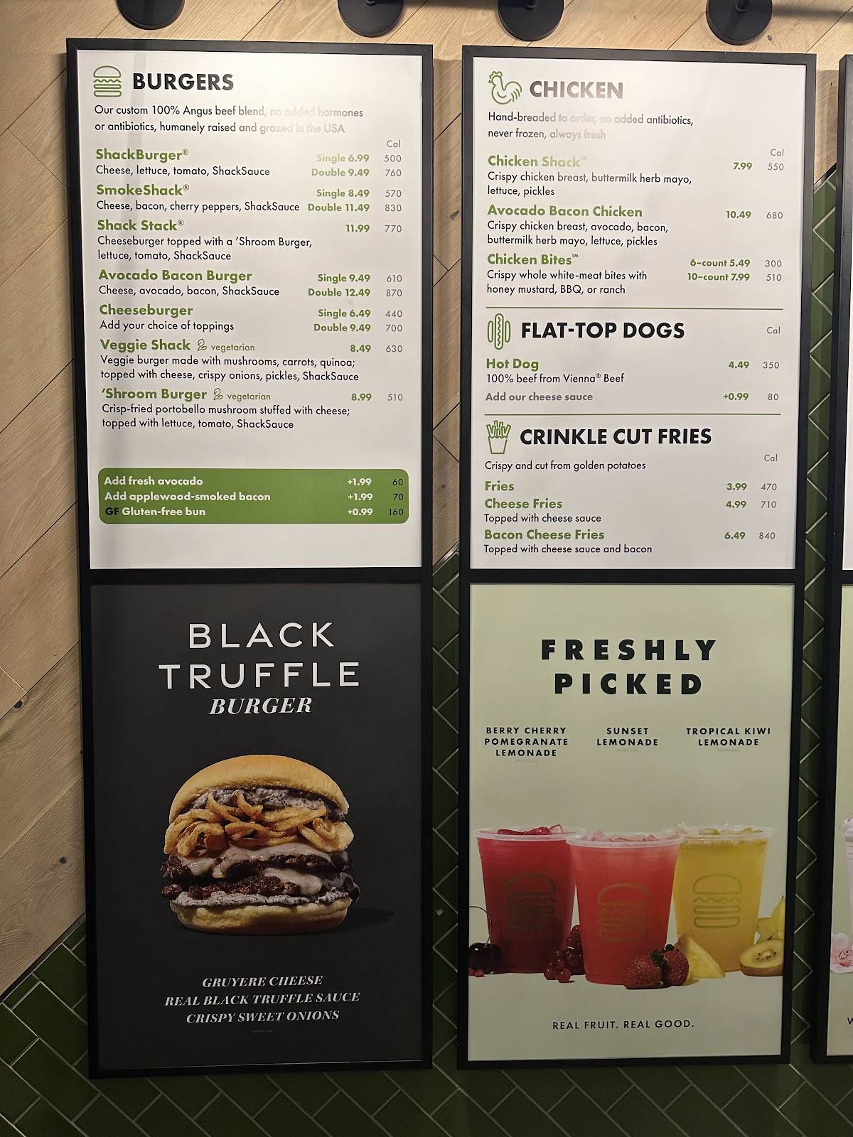 Shake Shack Fashion Place меню