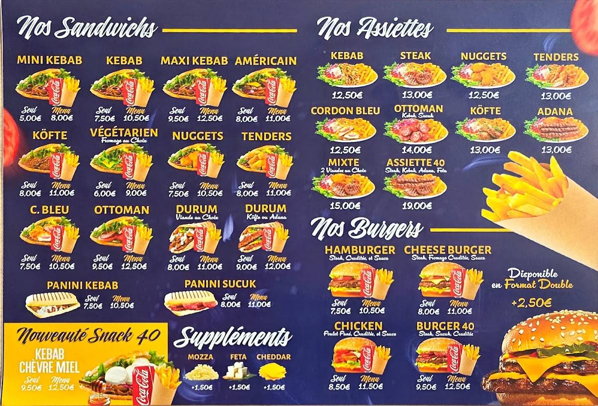 Snack40 меню