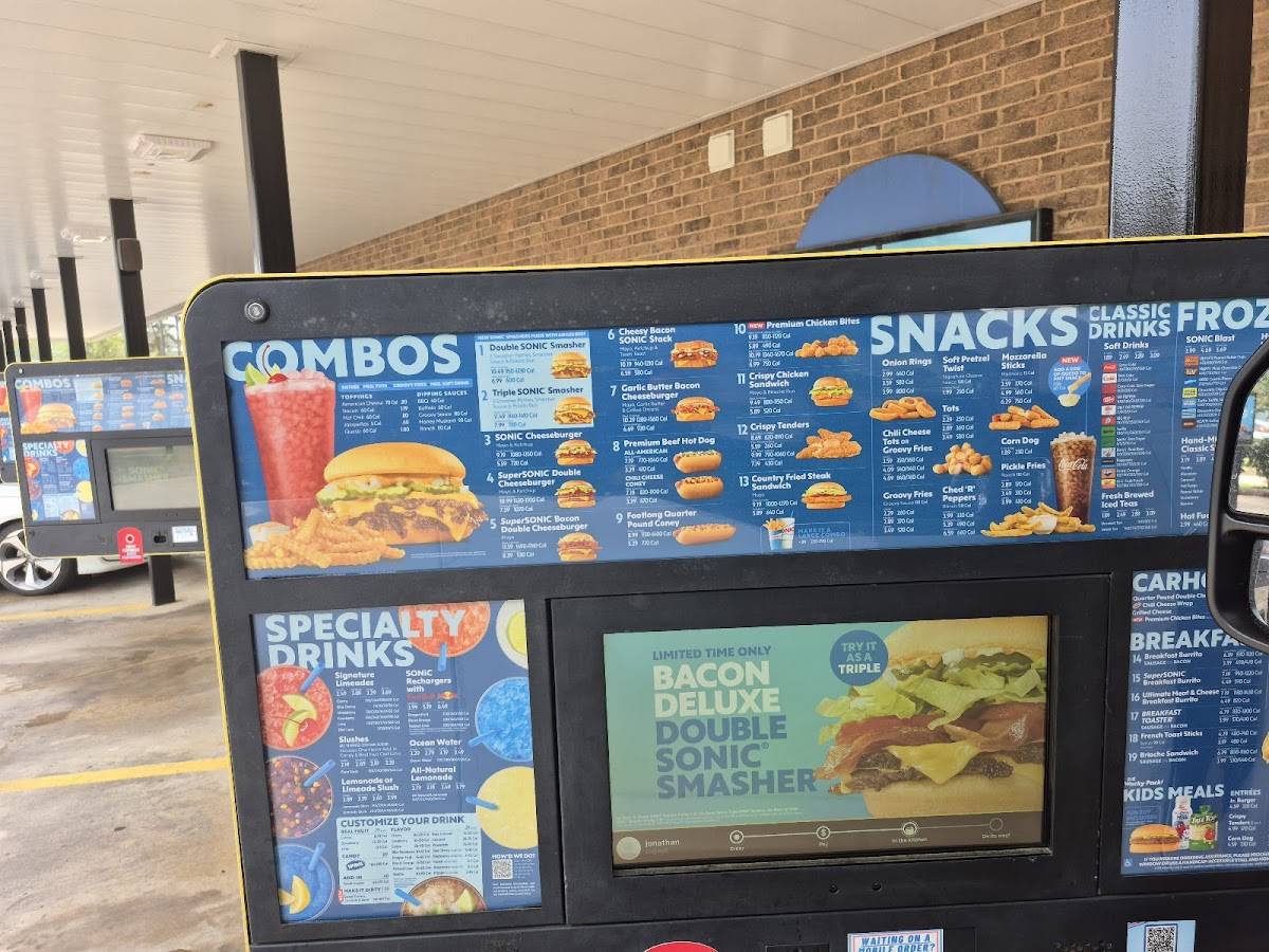 Sonic Drive-In меню