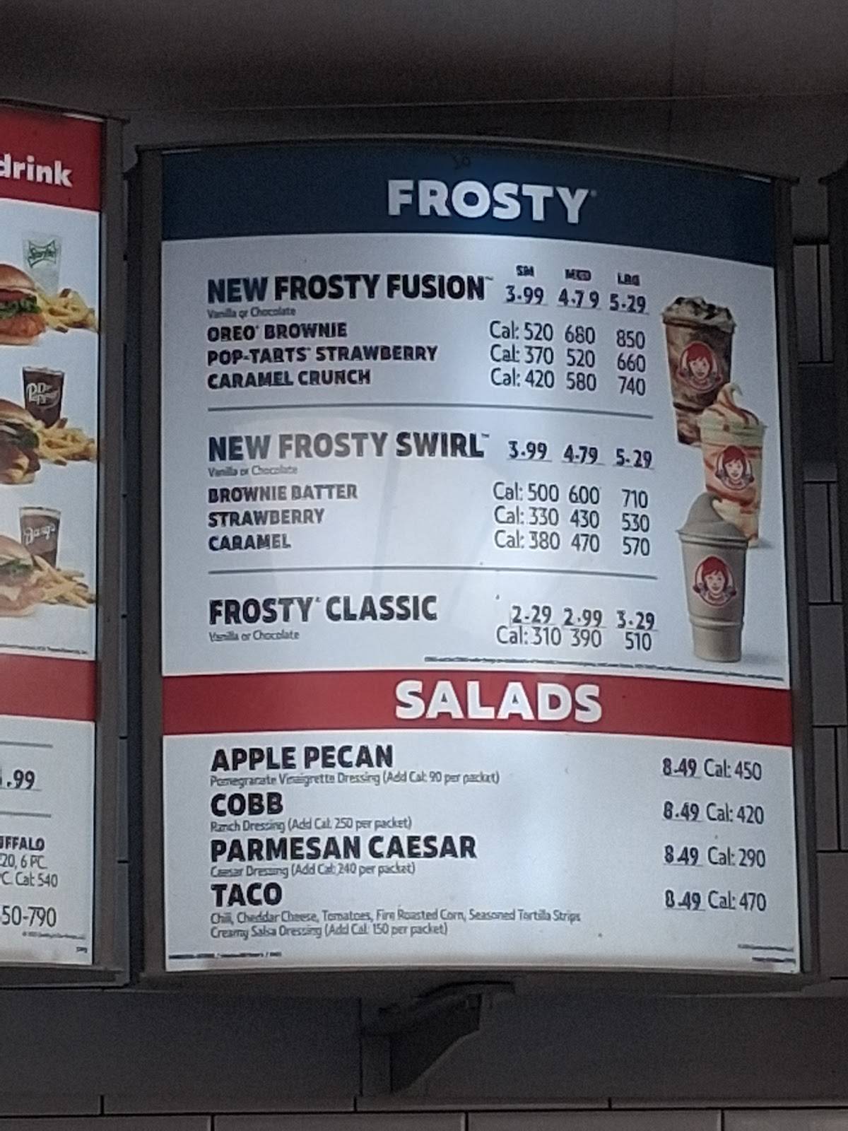 Wendy's меню