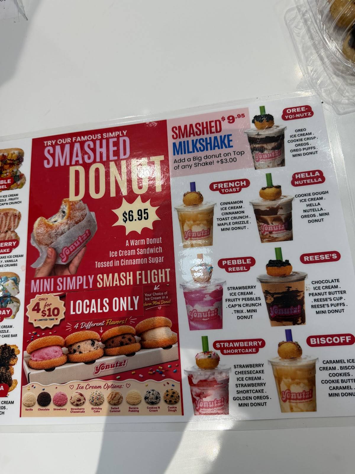 Yonutz Donuts and Ice Cream - Spring Valley Las Vegas меню