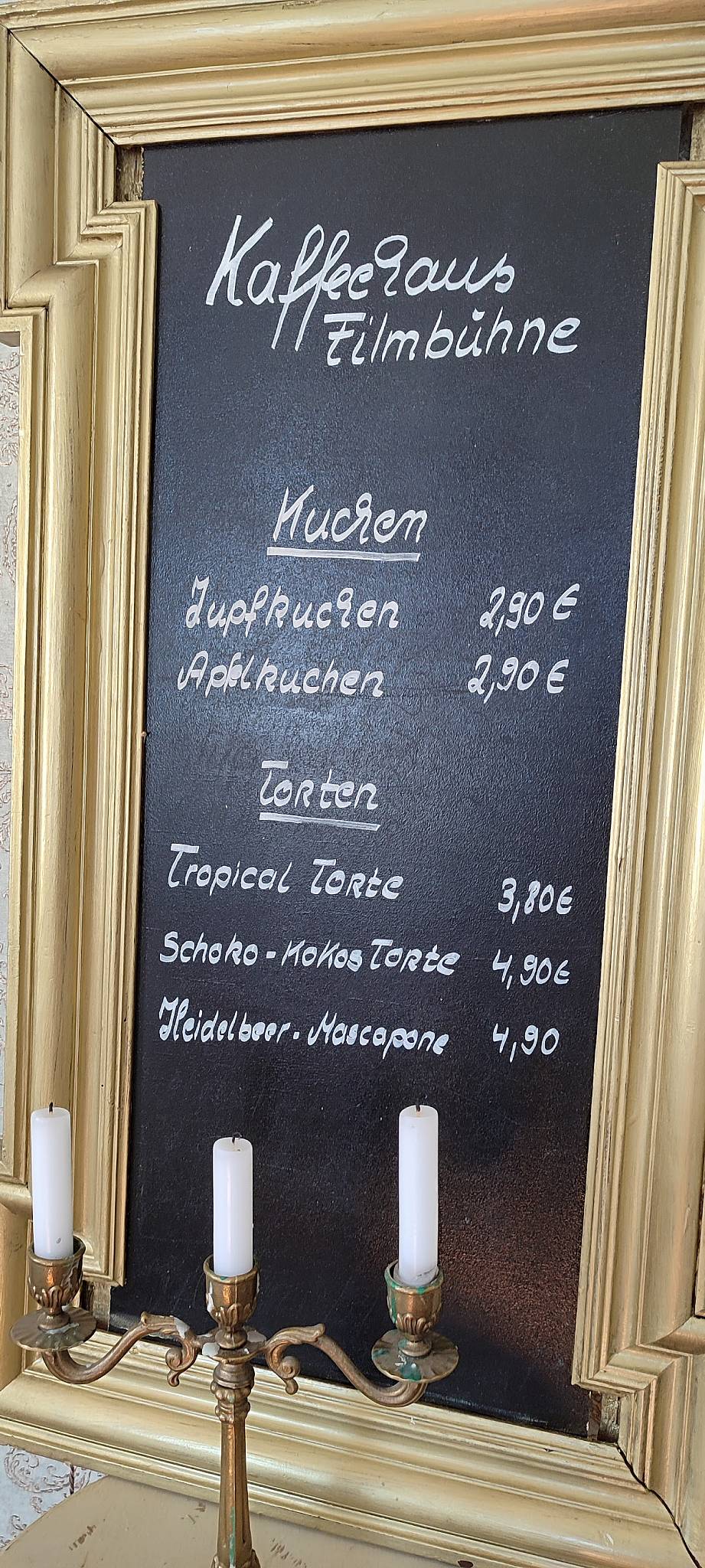 Kaffeehaus Filmbühne меню