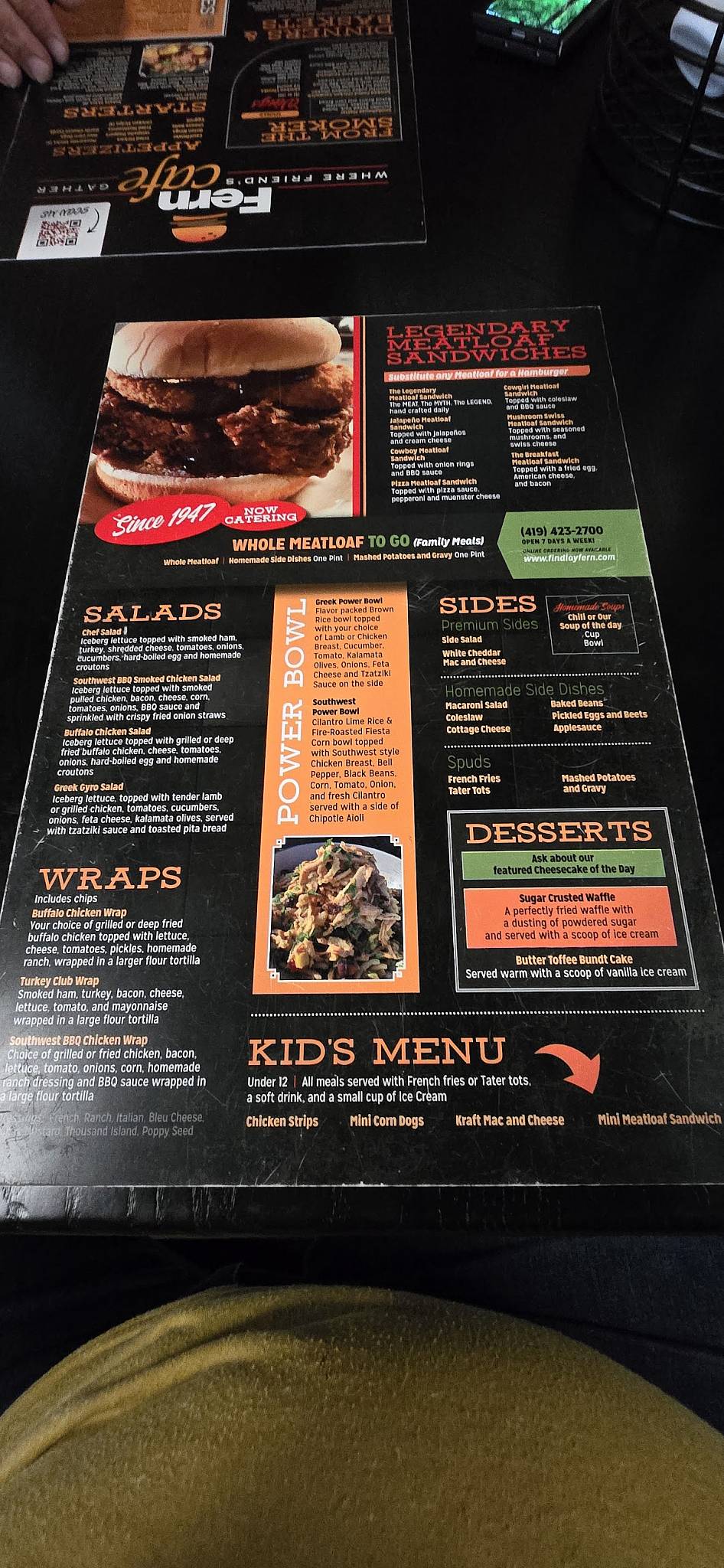 Fern Cafe - Findlay, OH меню