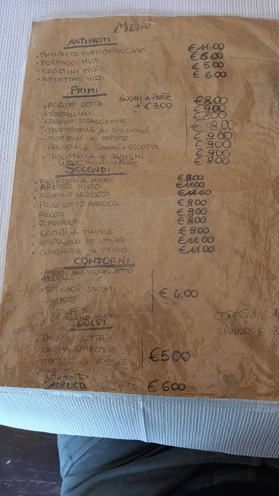 Filetto меню