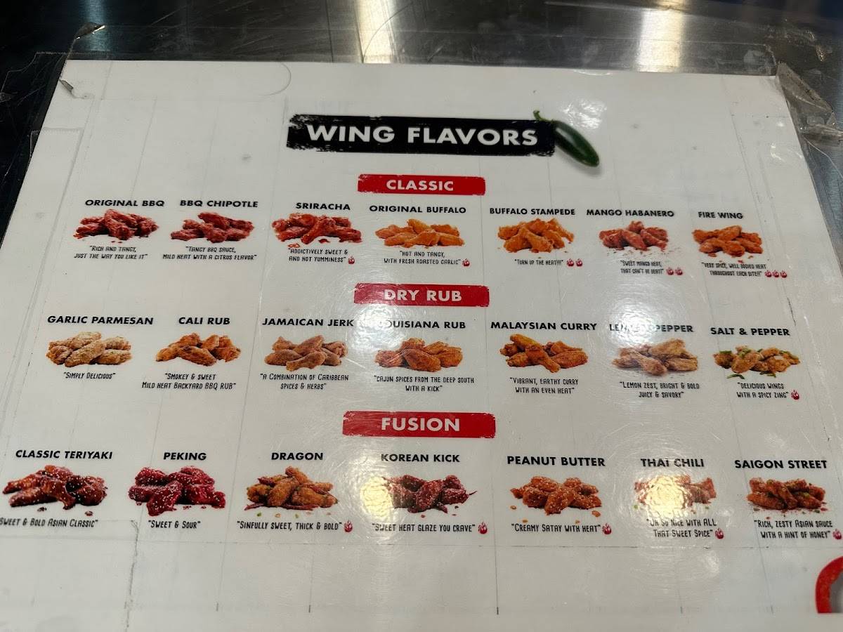 Fire Wings меню