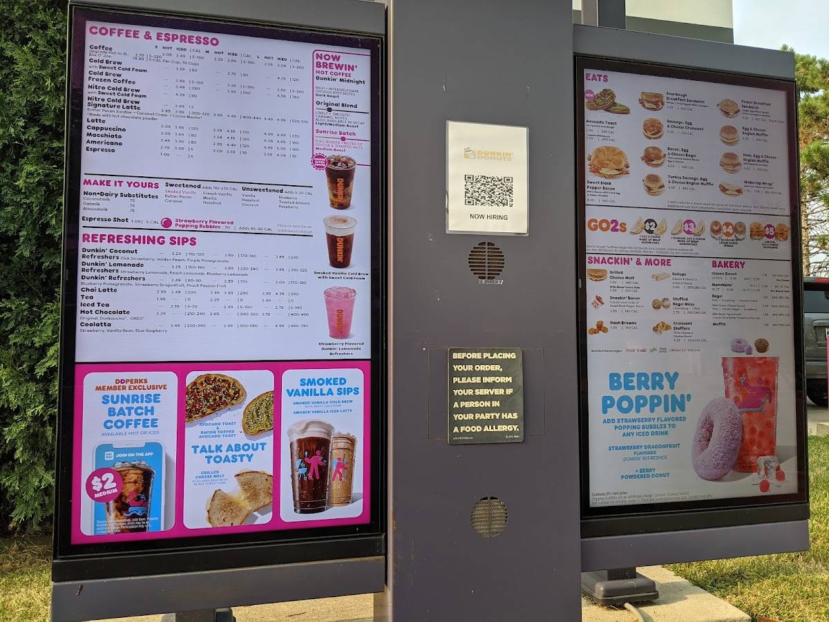 Dunkin' меню