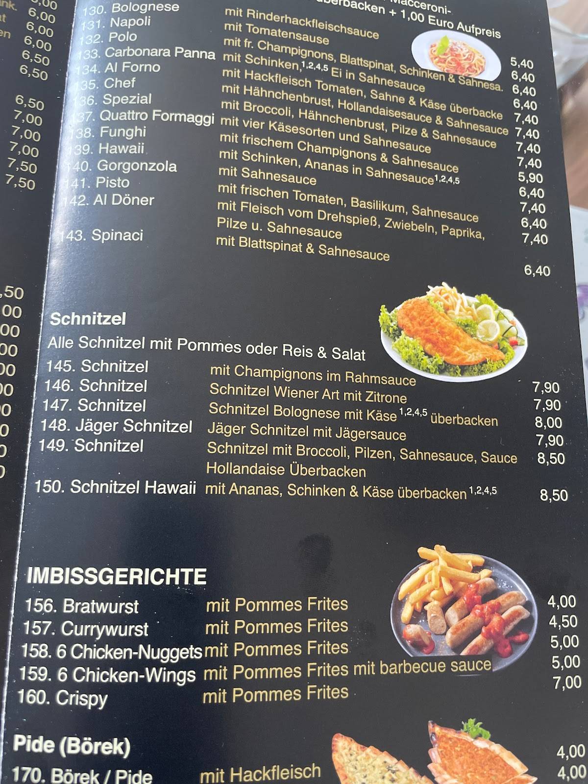 Rheinbacher меню
