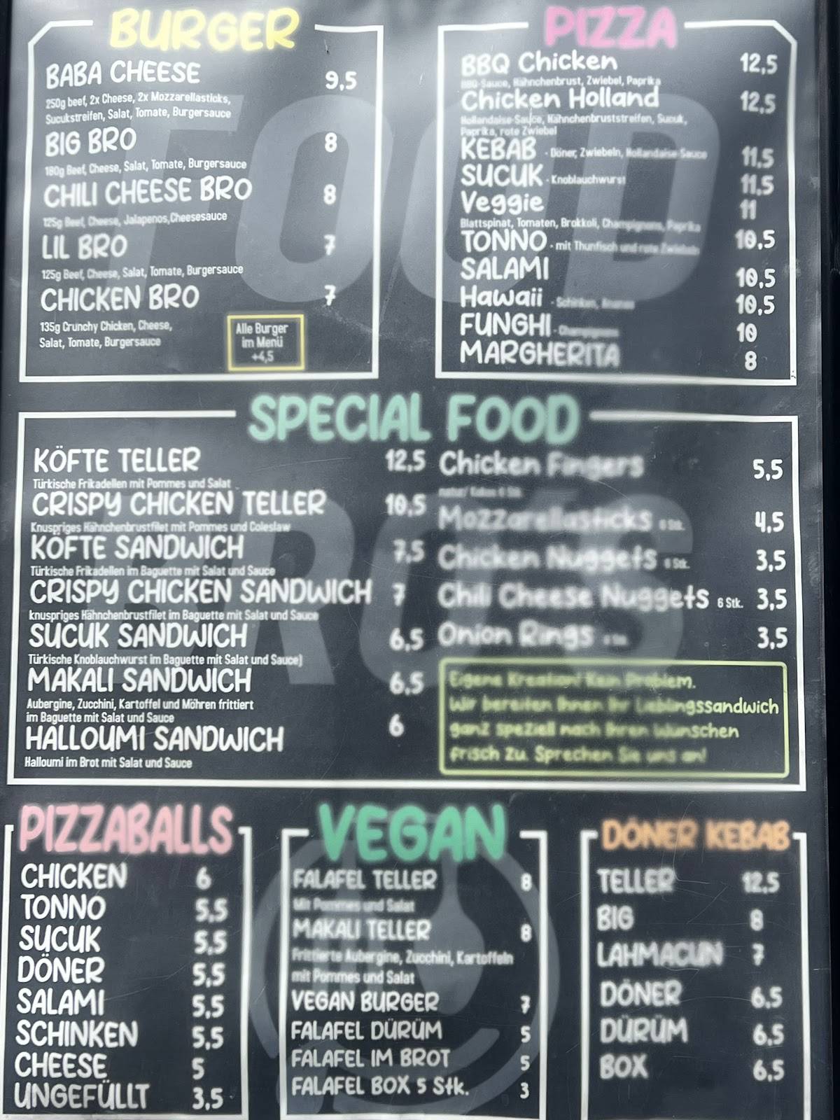 FoodBro’s Rostock меню