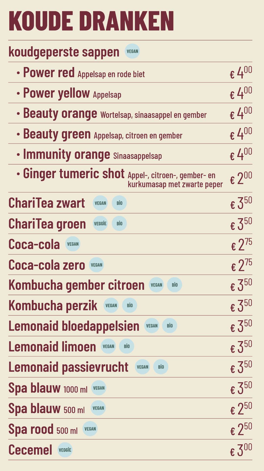 Foodmaker Tongerlo меню