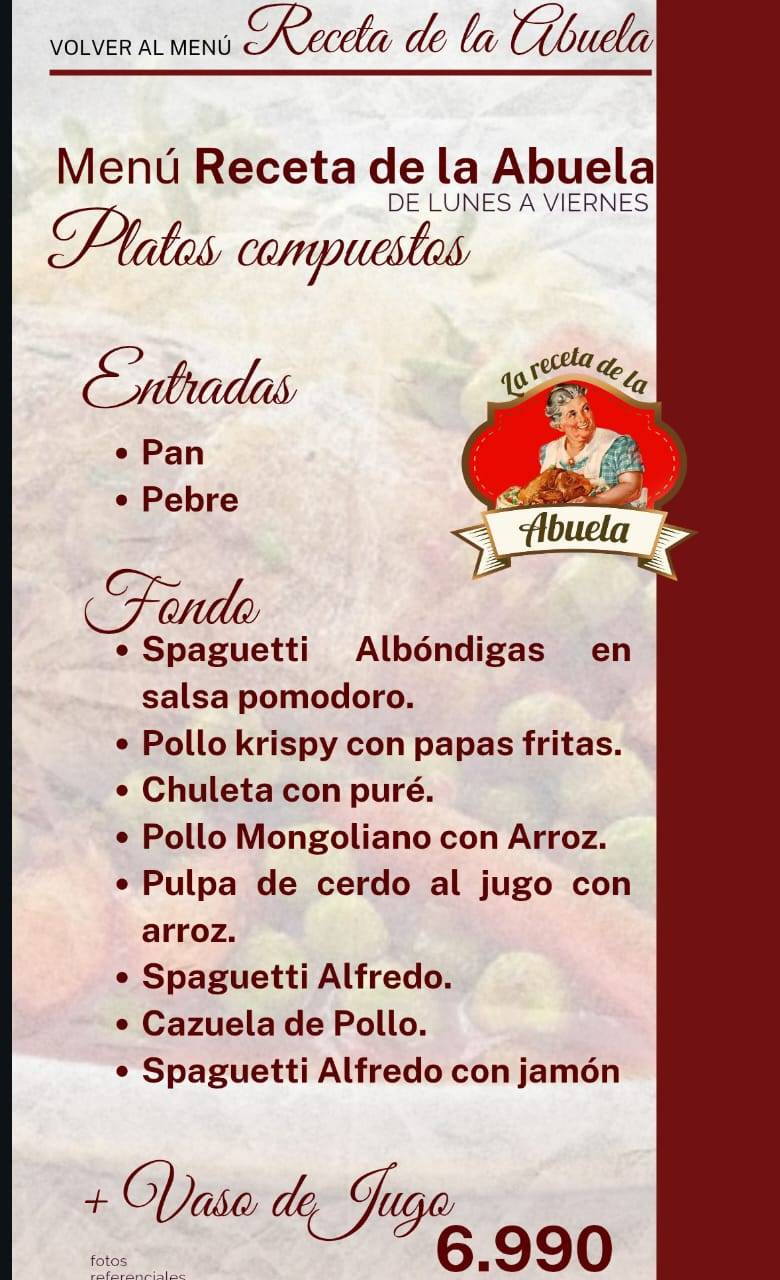 Fuente Millán Express меню