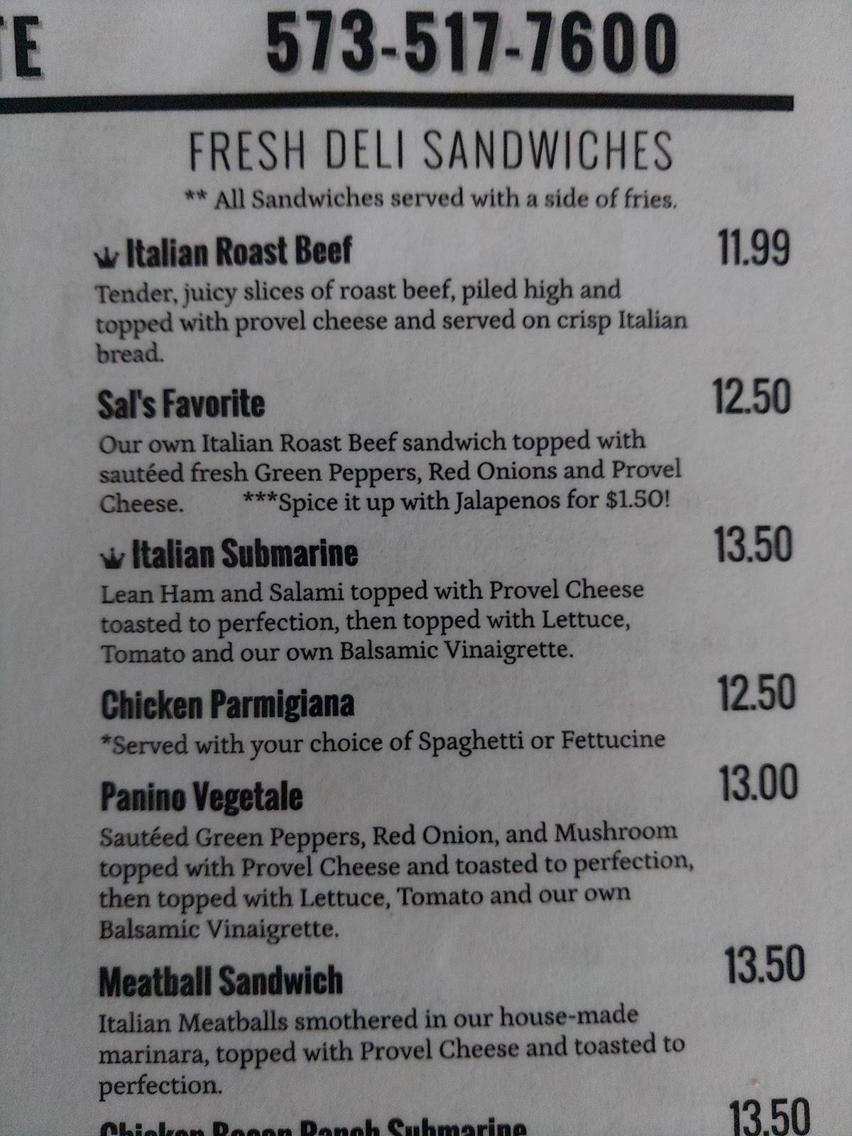 Galati's Ristorante меню