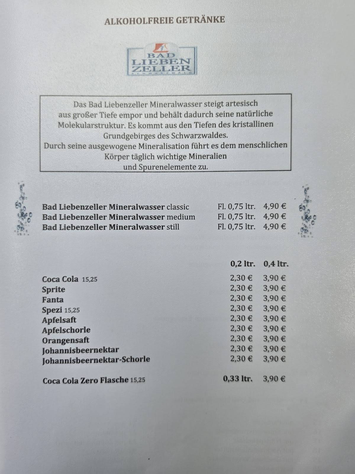 Gasthaus Lamm Ottersdorf меню