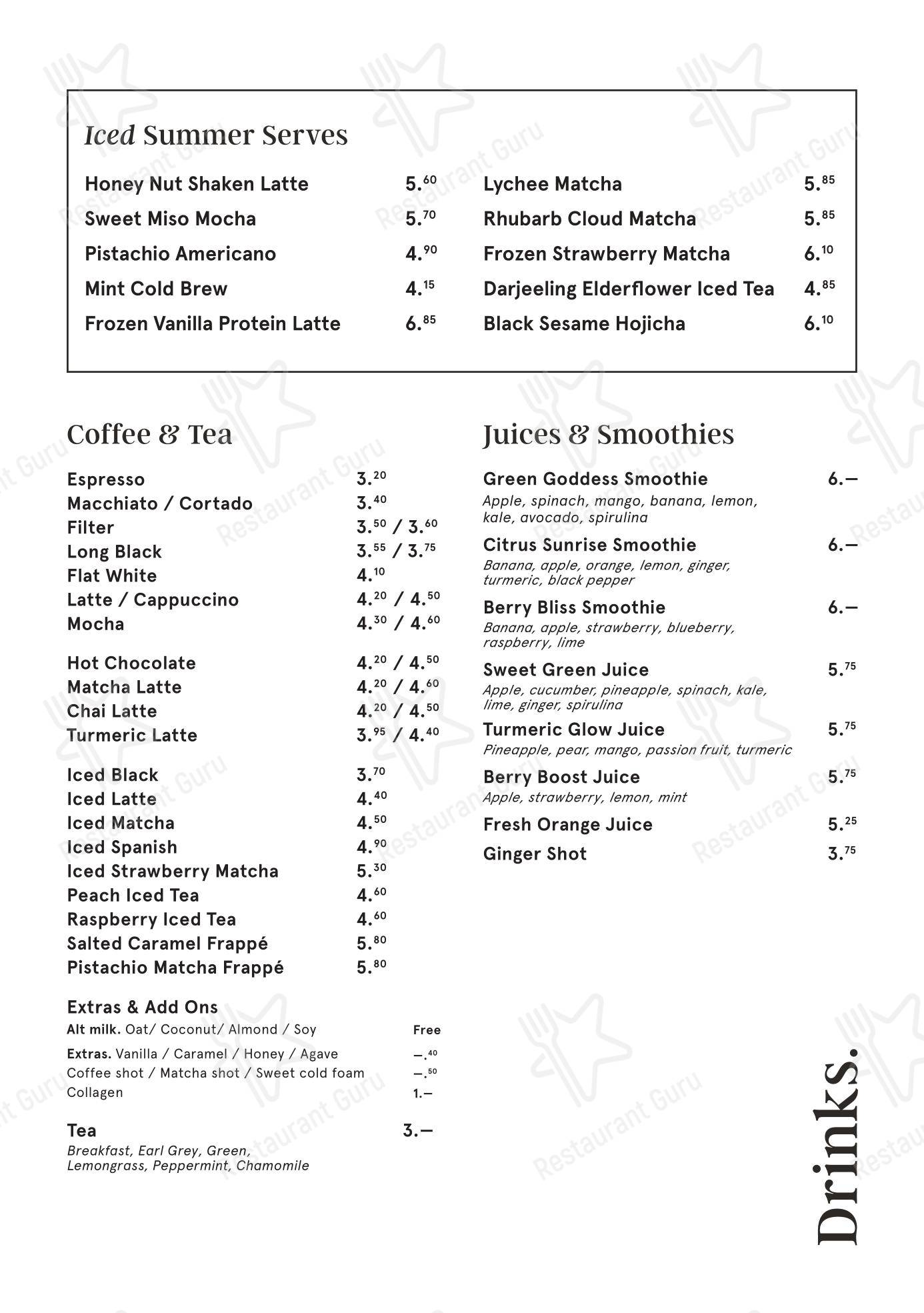 Меню ресторана Grind - Wine Menu
