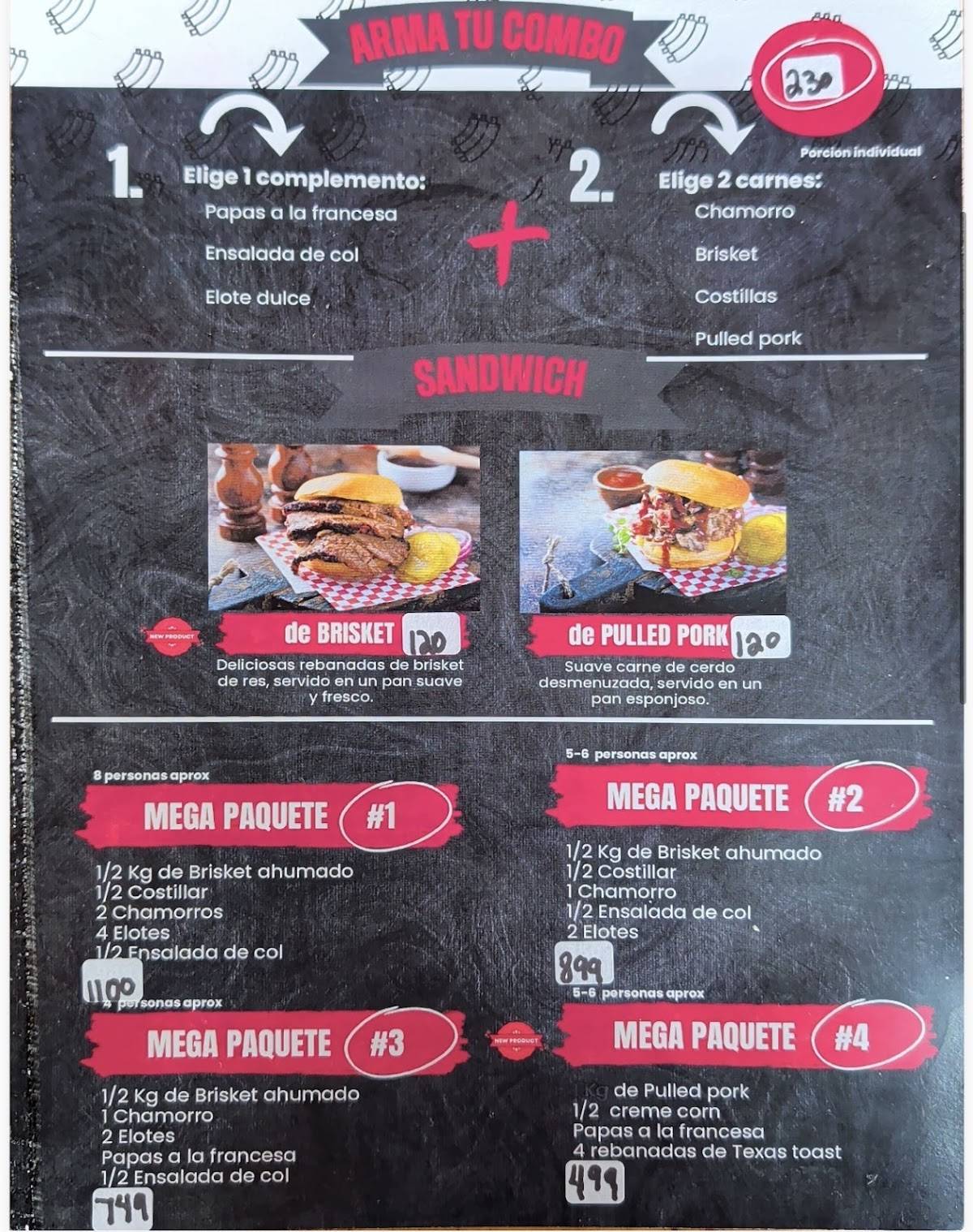Gringo's BBQ Hidalgo del Parral меню