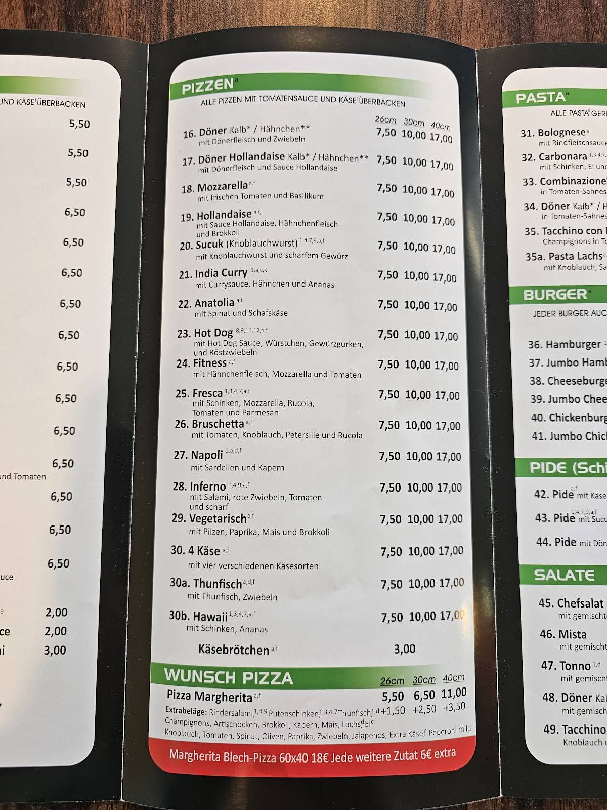 Grottino Döner & Pizza меню