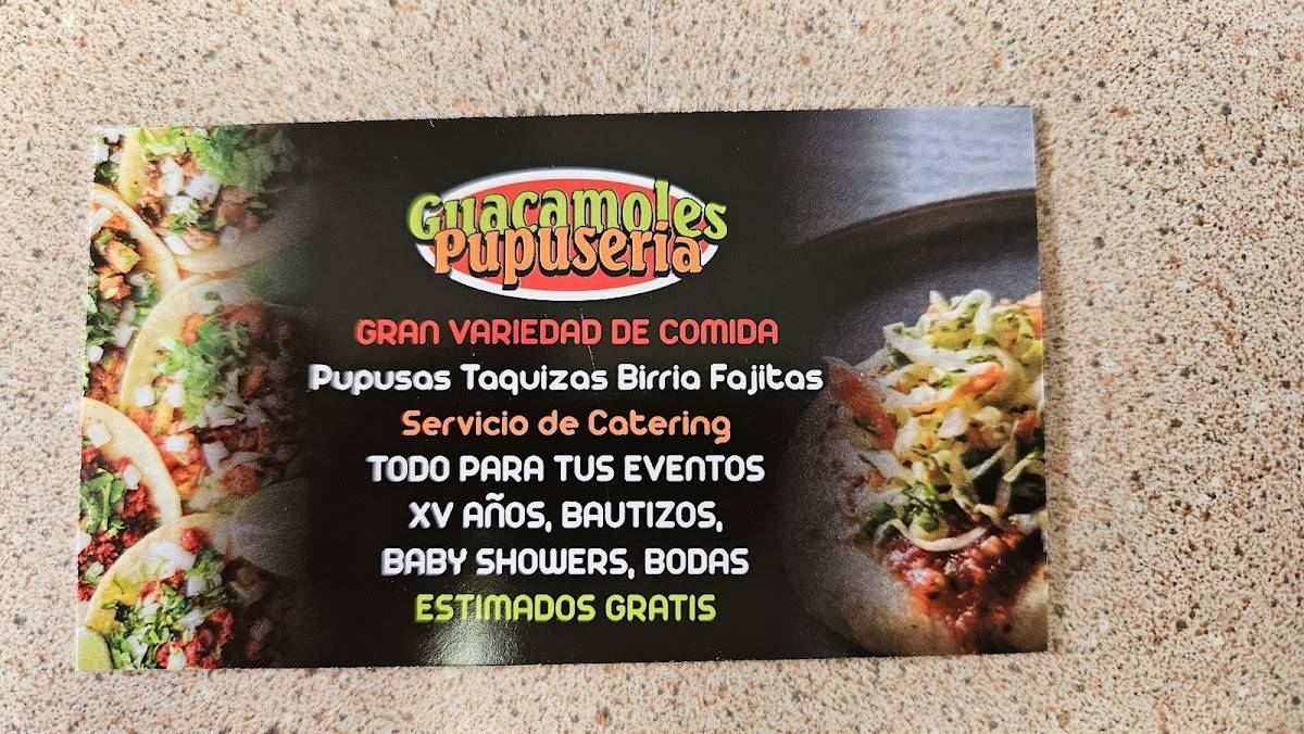 Guacamoles Salvadoran Restaurant меню