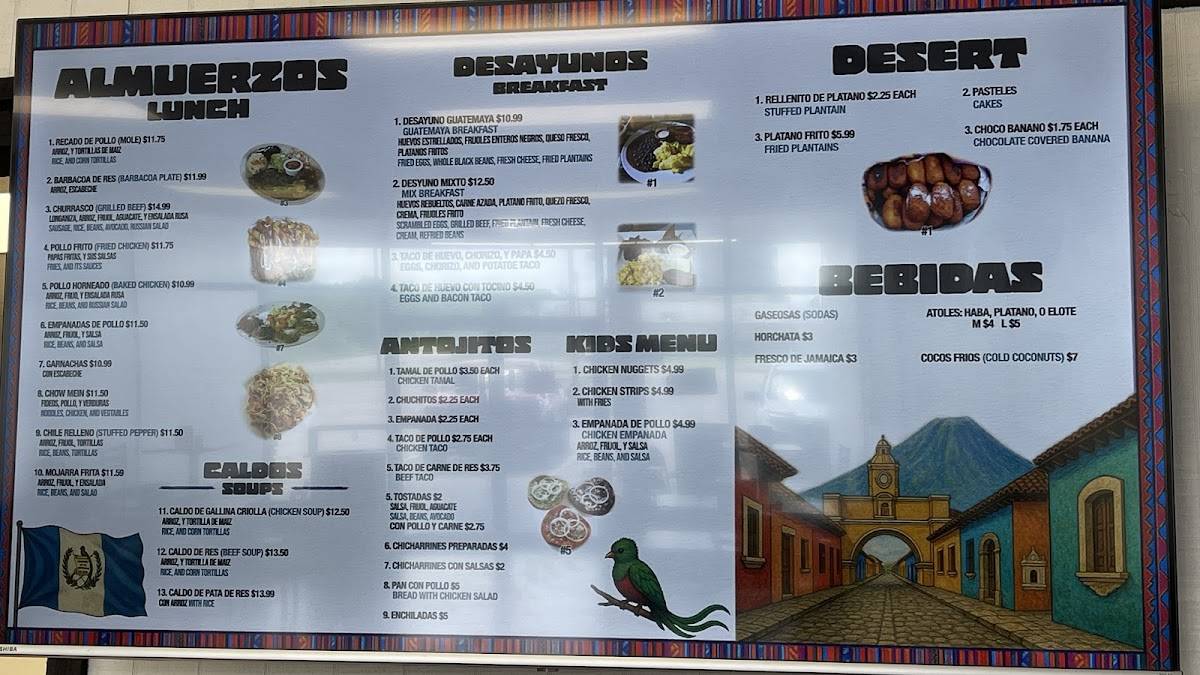 GuateMaya Restaurant&bakery меню