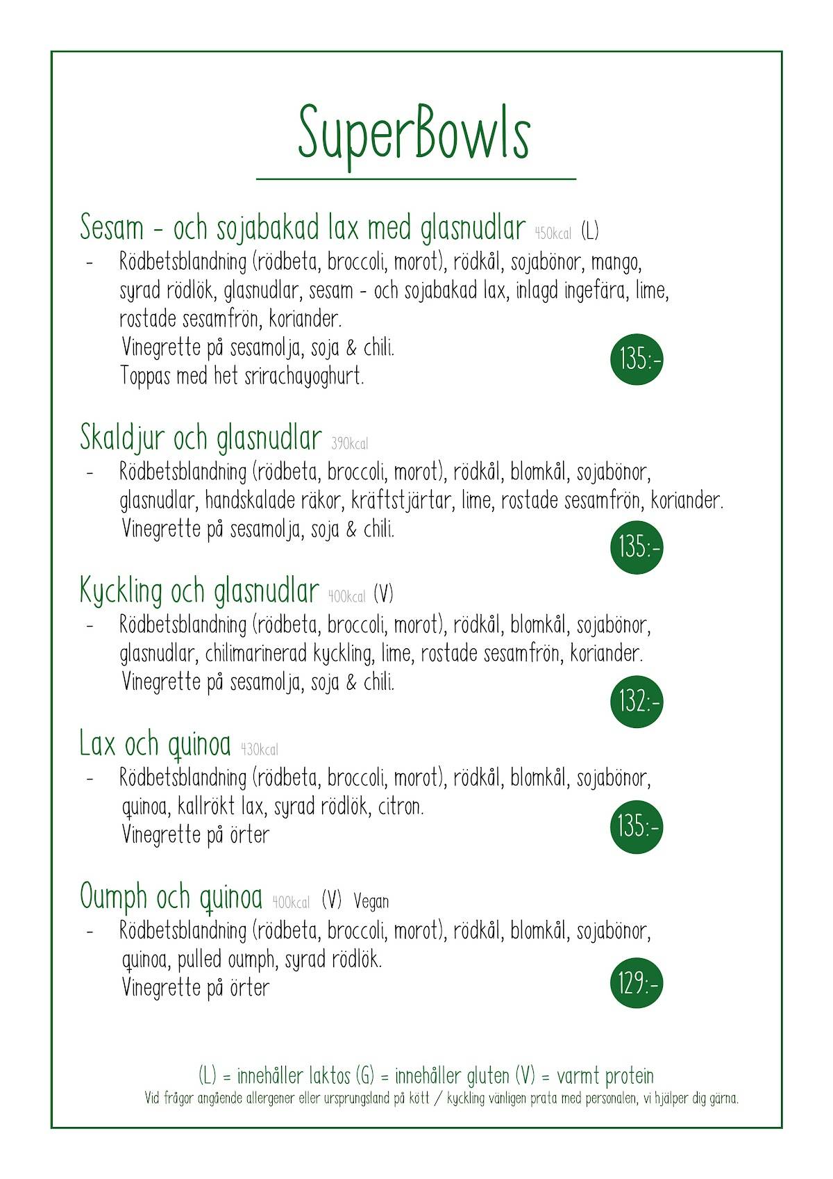 HälsoFreak меню