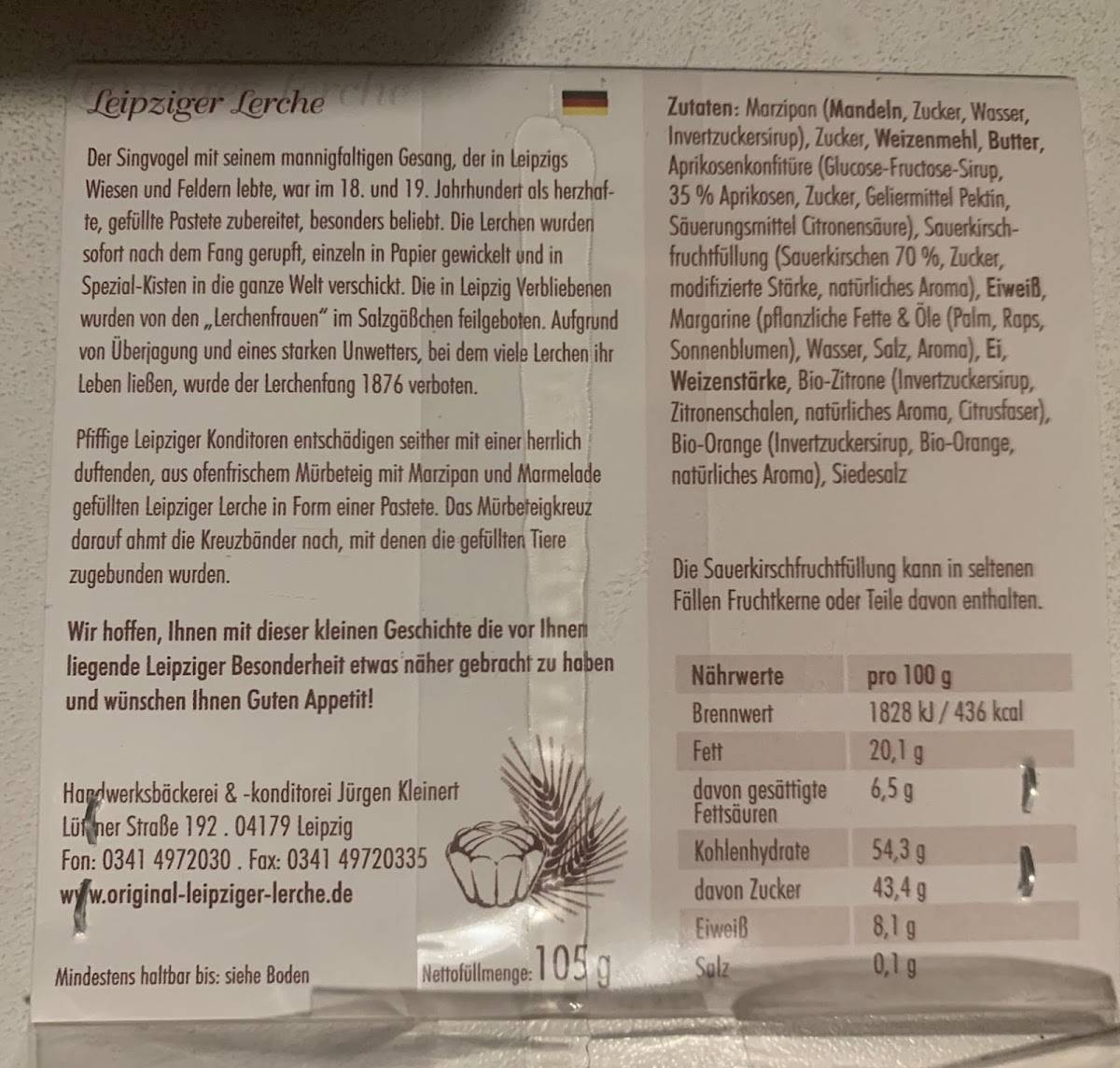 Handwerksbäckerei & Café Kleinert - Brühl меню