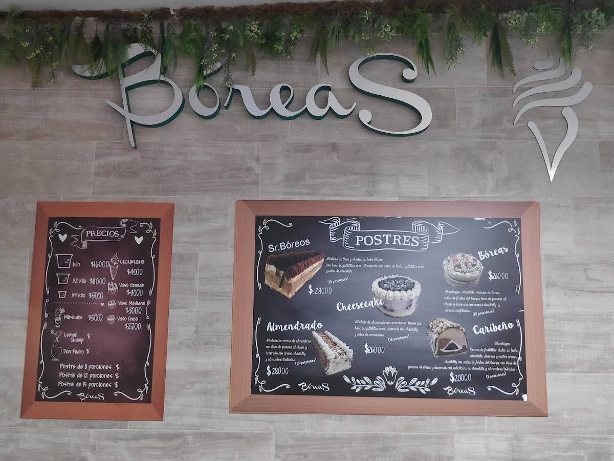 Heladería Boreas меню