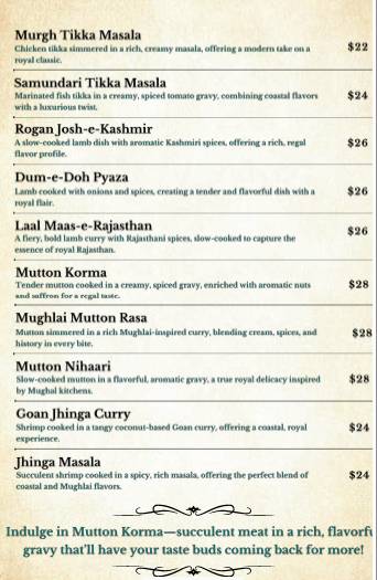Hichki - Modern Indian Fine Dining меню