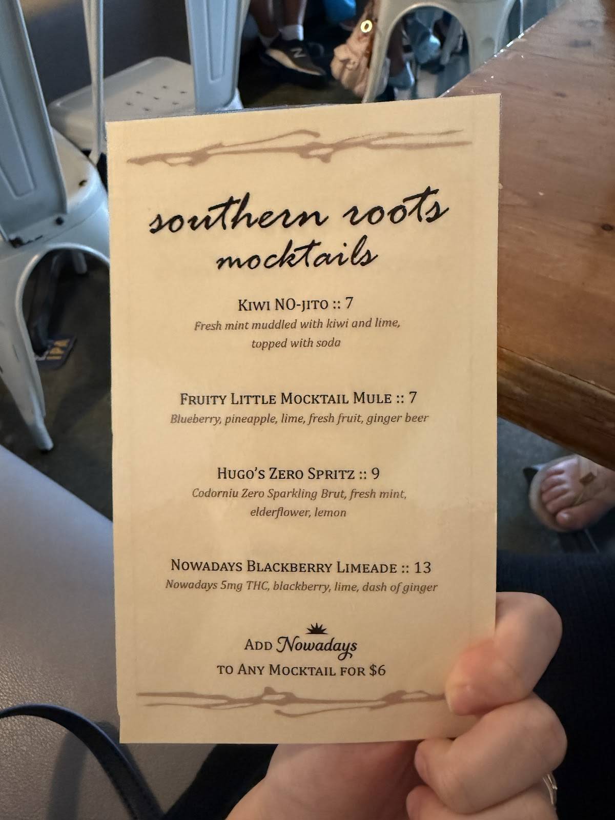 Southern Roots Restaurant меню