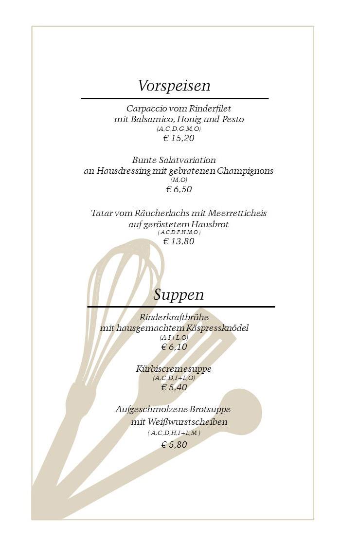 *** Hotel & Restaurant Gasthaus Bonimeier меню
