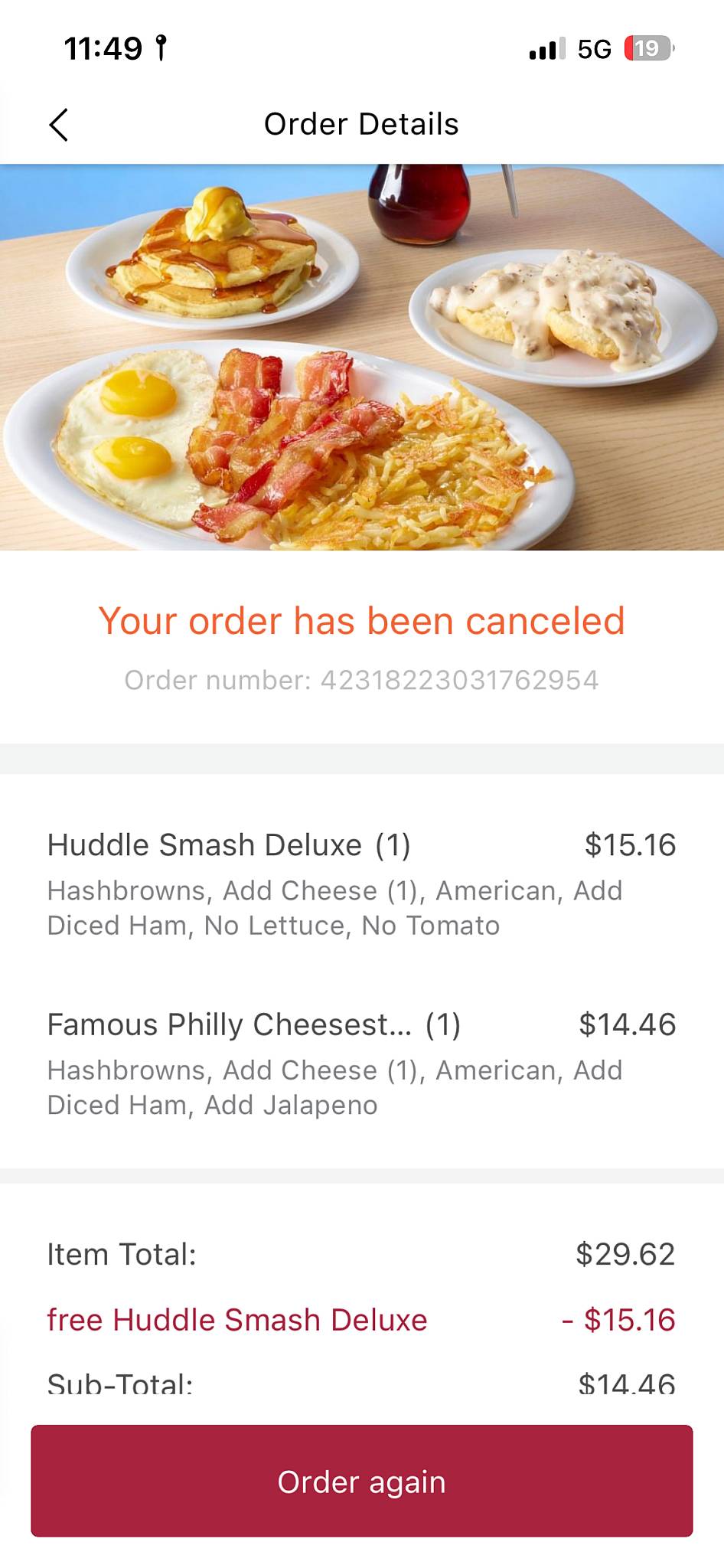 Huddle House меню
