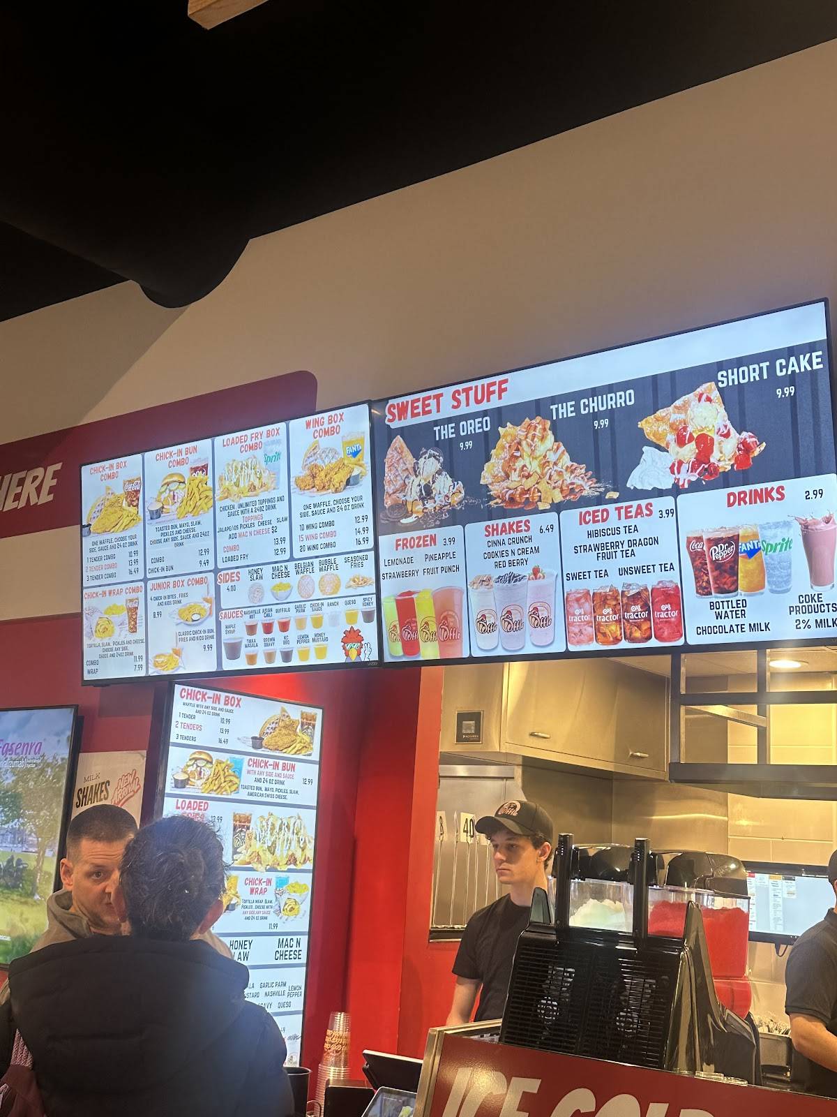 Chick-In Waffle меню