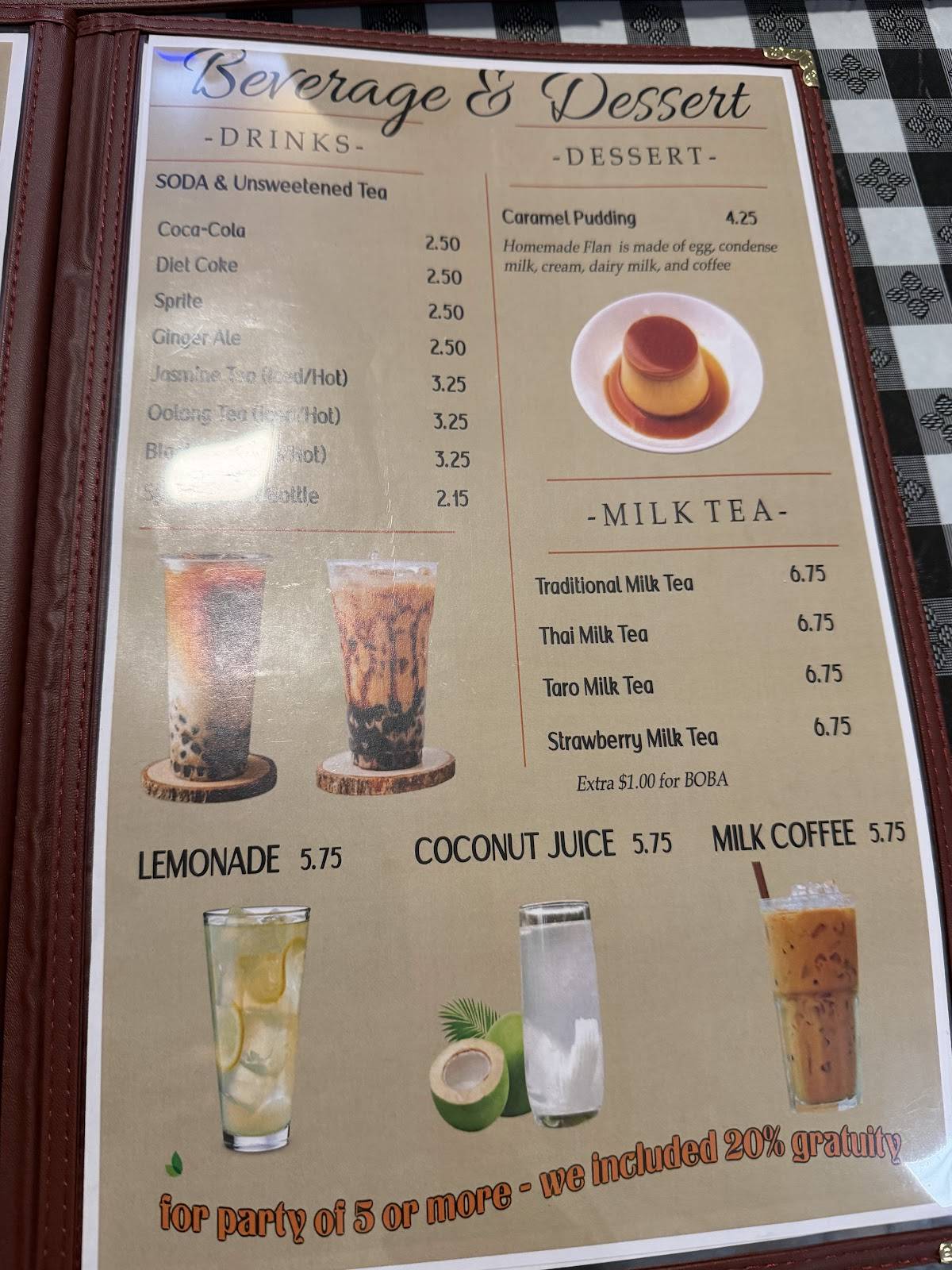 Indochine Vietnamese Restaurant меню