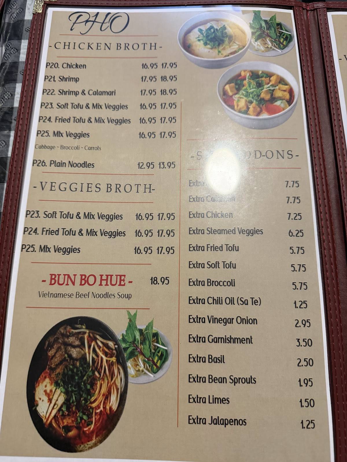Indochine Vietnamese Restaurant меню