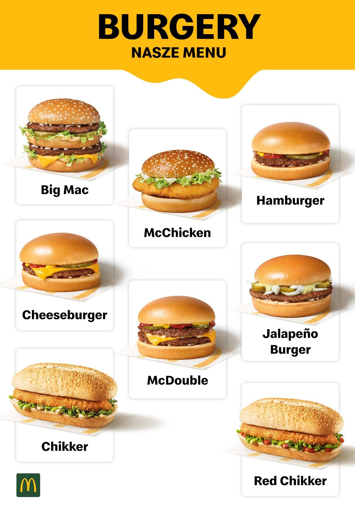 Restauracja McDonald's меню
