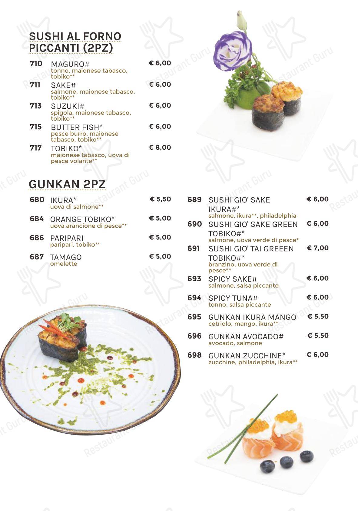 Меню ресторана Ishin Ristorante - 菜单