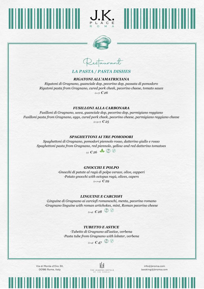 J.K. Cafe меню