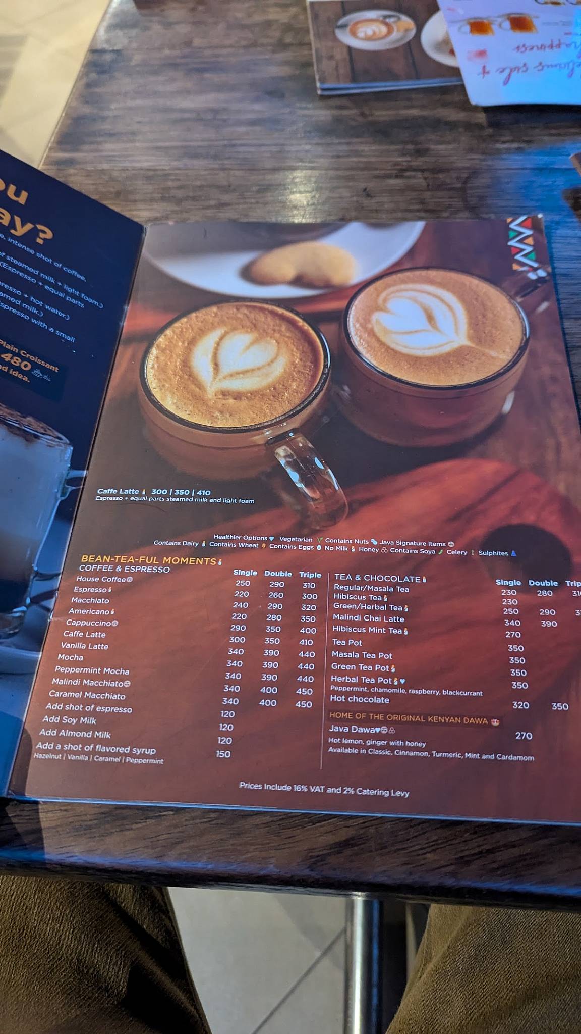 Java House - Hurlingham меню