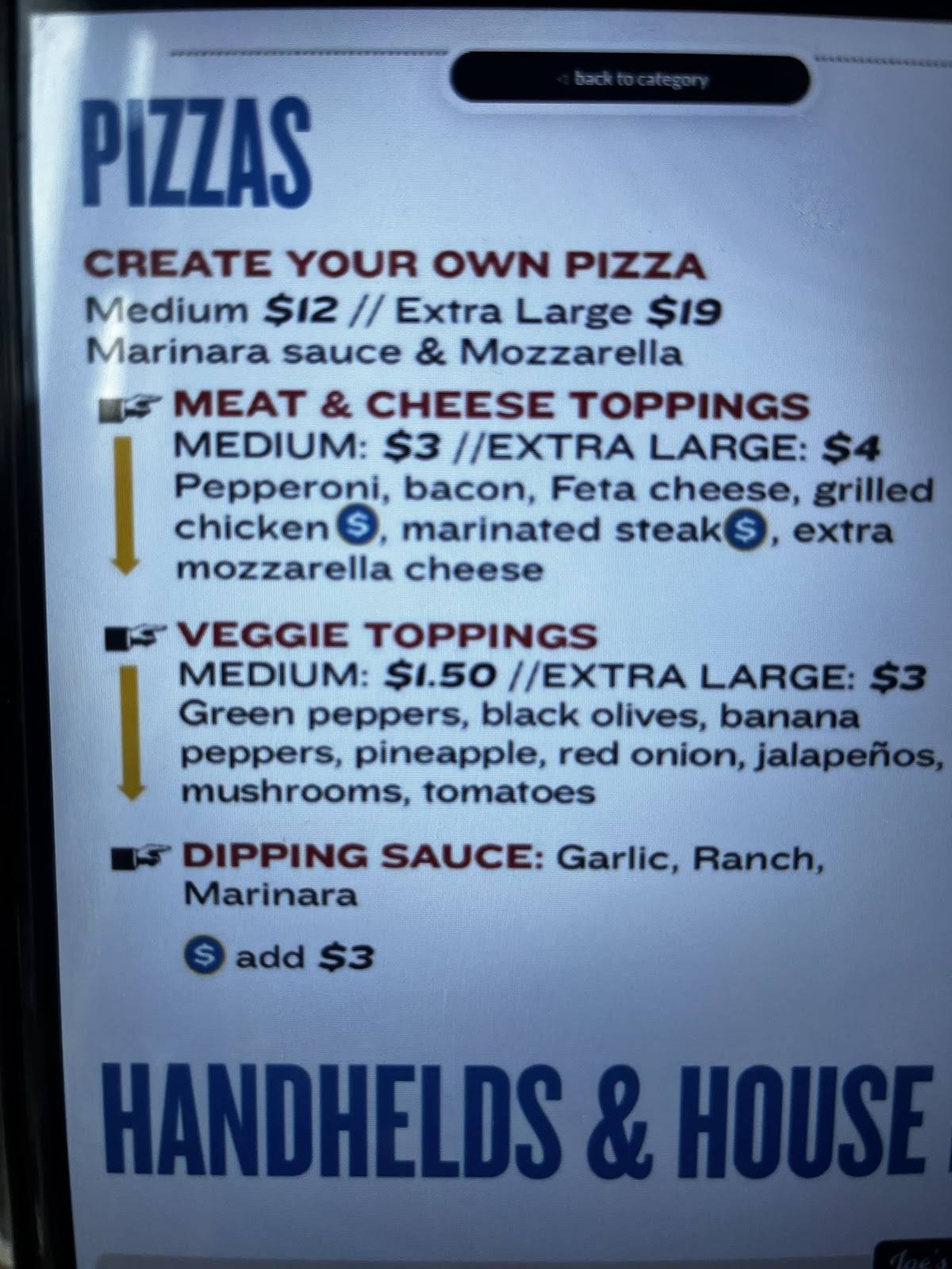 Joe Dog's Hamilton меню