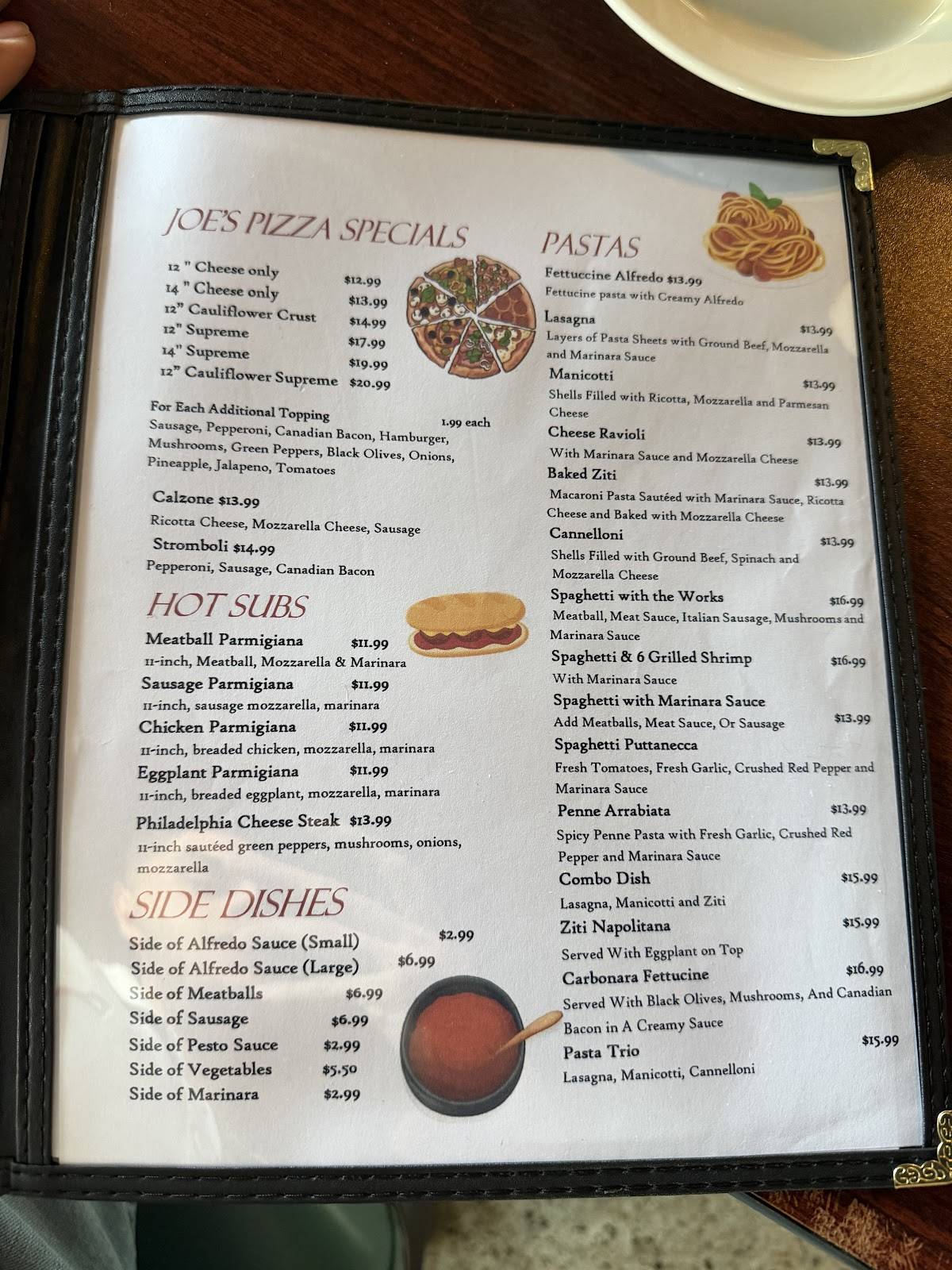 Joe's Italian Ristorante меню