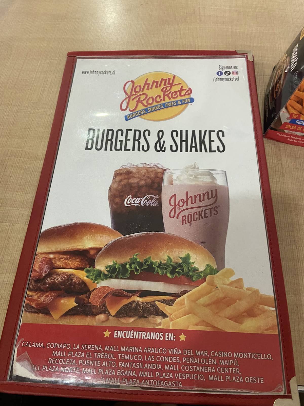 Johnny Rockets меню