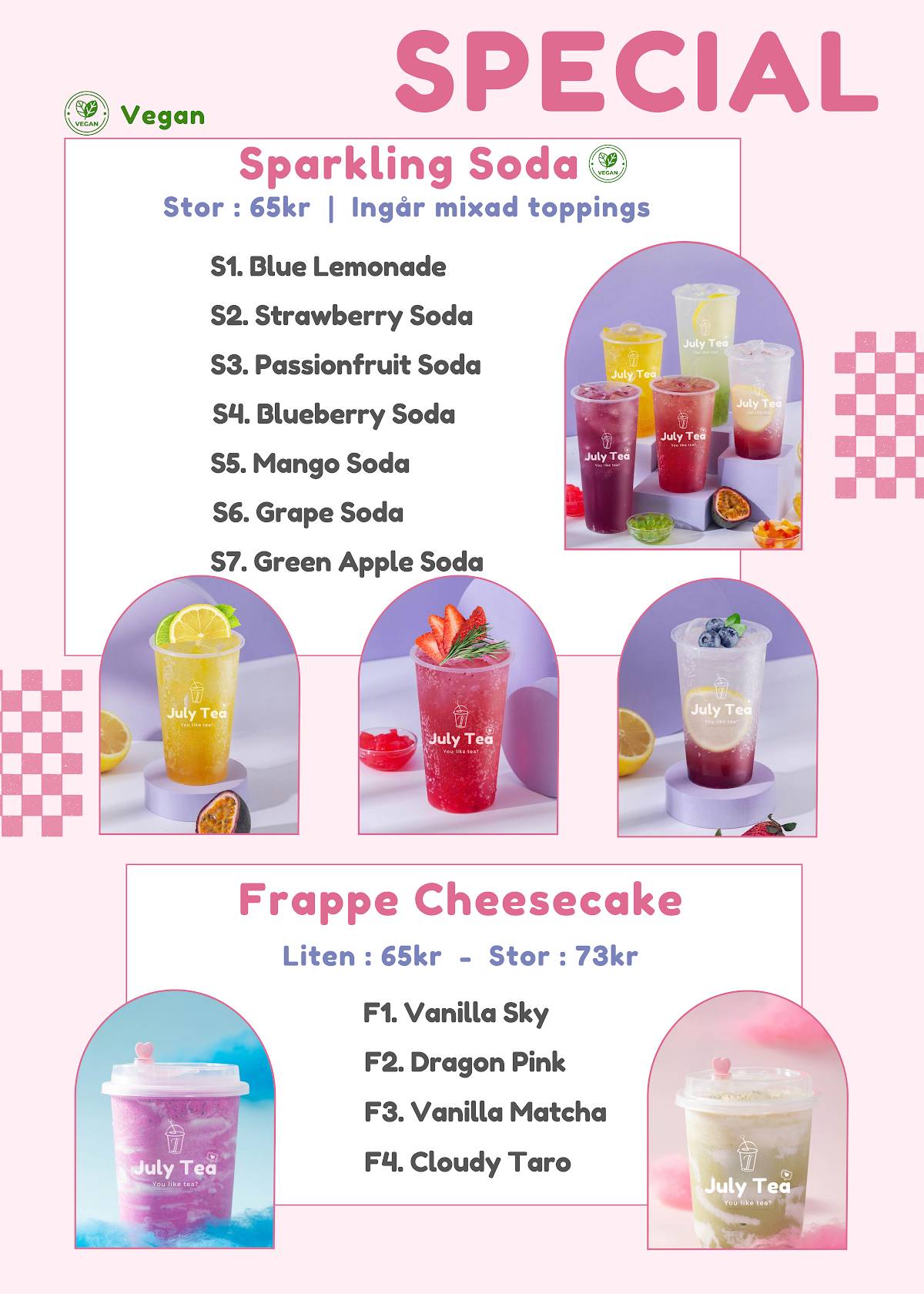 July Tea Borås меню