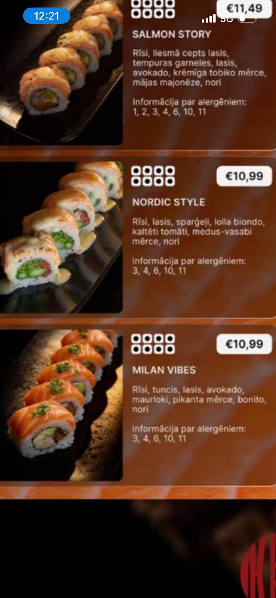 KAIO Sushi меню