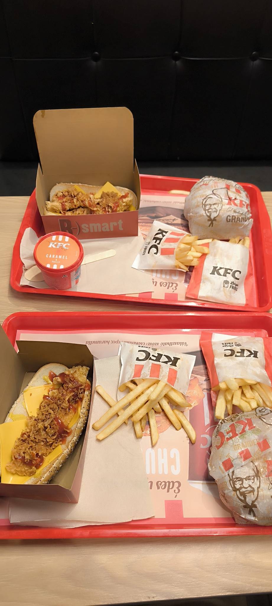 KFC Pécs Tesco DT меню