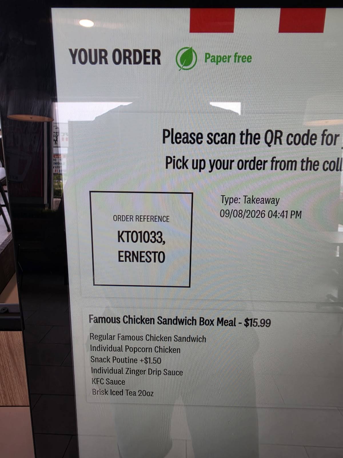 KFC меню